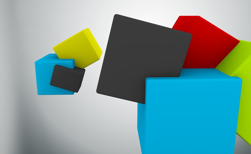 Abstract, communication, close-up, indoors, Colorful, group of objects, blue, digital art, white background, assorted, Desktop, 3D, color, multi colored
