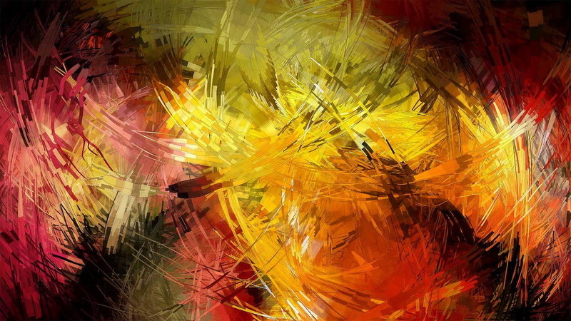 lines, 720P, yellow, abstract, red, colorful, modern