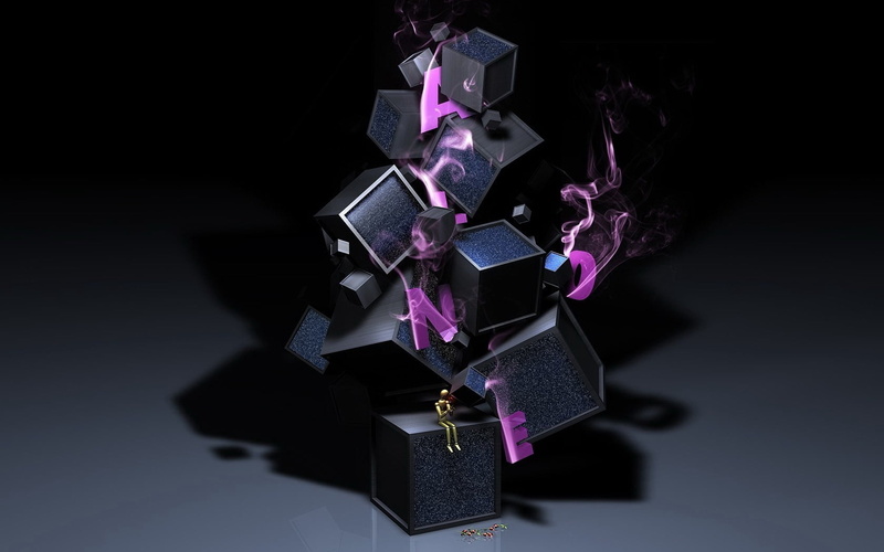 purple, color, digital, studio shot, backgrounds, indoors, gift, cubes, blue, wealth, 720P, abstract, precious gem, luxury, close-up, smoke, shiny, creativity