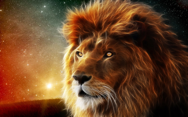 d, king, white tigers, 1080P, Characters, lion, 3D