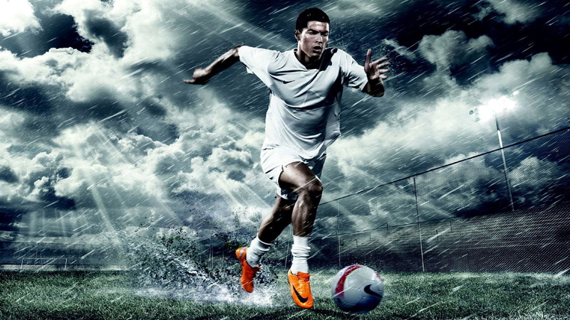 kicking, 1080P, competition, athlete, men, sports, digital art, soccer ball, soccer, team sport, stadium, nike, sports clothing, playing, professional sport