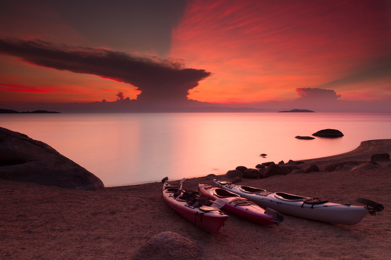 sunset, lake Malawi, 1080P, Zimbabwe