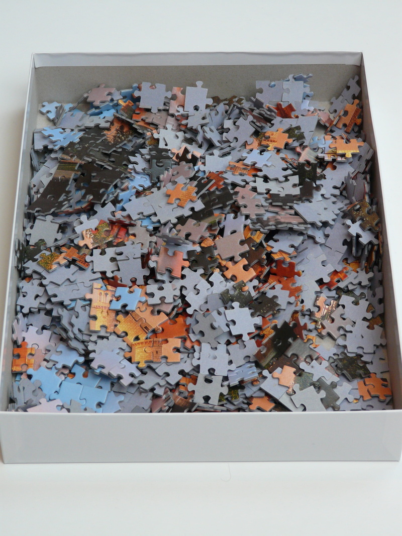 no people, patience, multi colored, play, abundance, large group of objects, memory cards covered with, Cardboard, Mess, pastime, pieces of the puzzle