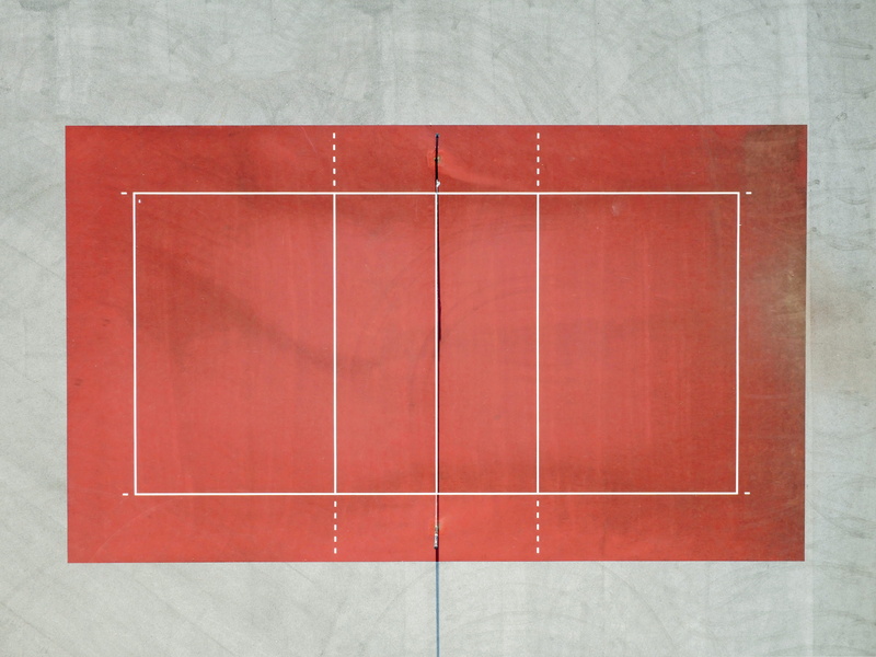 aerial, volleyball, high angle view, art and craft, copy space, red, minimal, white, indoors, blank, studio shot, rectangle, single object, urban, paper