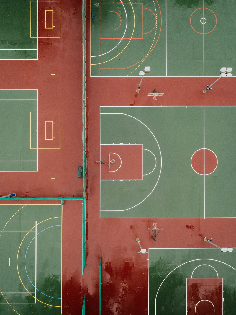 2K, red, green Color, geometric, blue, court, stadium, shape, tennis, basketball, sport, soccer, backgrounds, symmetry, football, competitive Sport, competition
