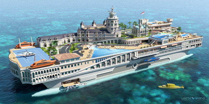 nautical vessel, luxury, building exterior, nature, building, 4K, the project, sea, Yacht-city, ship, travel destinations, Futuristic, gesign, yacht, mode of transportation