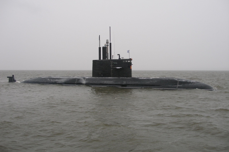 water, military, submarine, vehicle, outdoors, sky, industry, architecture, mode of transportation, built structure, clear sky, no people, waterfront, horizon