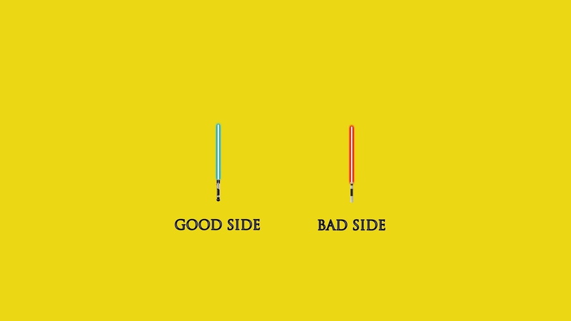star wars, star, funny, side, 1920x1080, 1080P, lightsabers, text, wars, good, lightsaber, bad