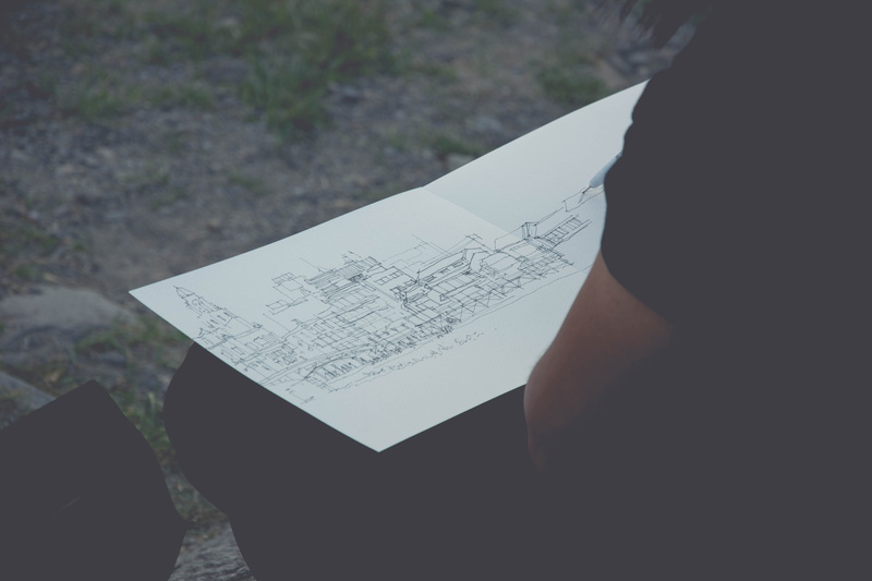 leisure activity, blueprint, person, royalty  images, draw, document, creative, kyoto, property, hand, outdoors, one person, man, human body part, day