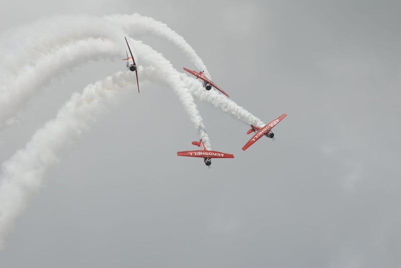airshow, air, transportation, cloud - sky, four, plane, day, Aeroshell, order, exhibition, biplanes, red, izmir, 4K, aircraft Wing, teamwork, blue, flying