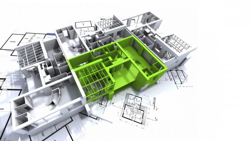 three dimensional, computer, high angle view, Interiors, architecture, 1080P, technology, metal, house, housing development, indoors, industry, internet