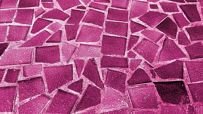 bathroom, textured effect, geometric shape, laying, day, red, wall, pink color, design, mosaic, decoration, ceramic, no people, creativity, Interior, art and craft