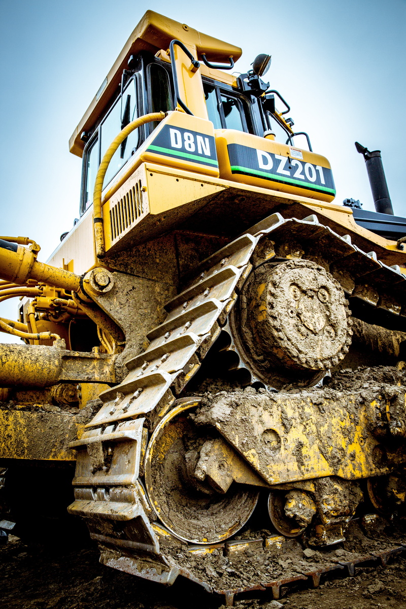run-down, construction machinery, yellow, job site, construction site, machinery, sky, land vehicle, construction, deterioration, transportation, low angle view