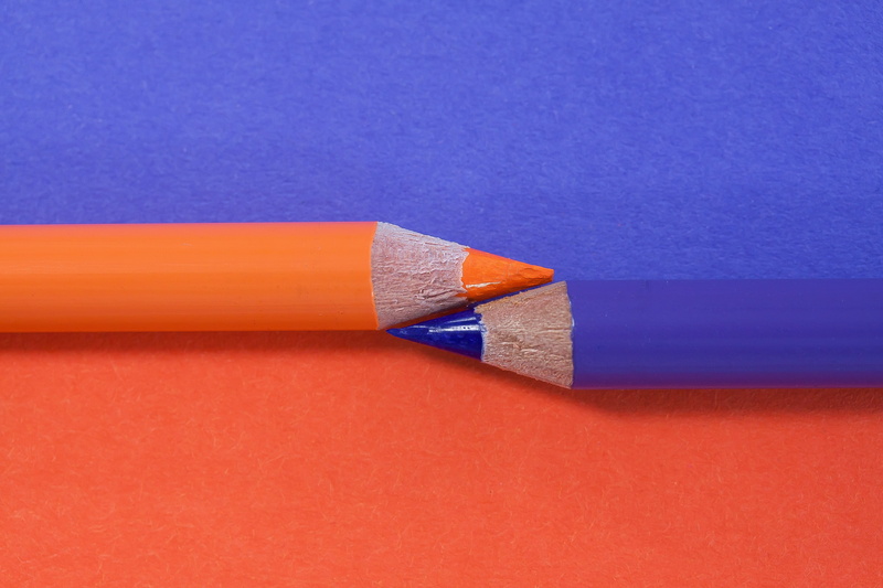 cut out, colorful, still life, complementary, tips on, orange color, flat design, write, writing implement, draw, purple, wood, education, no people, copy space