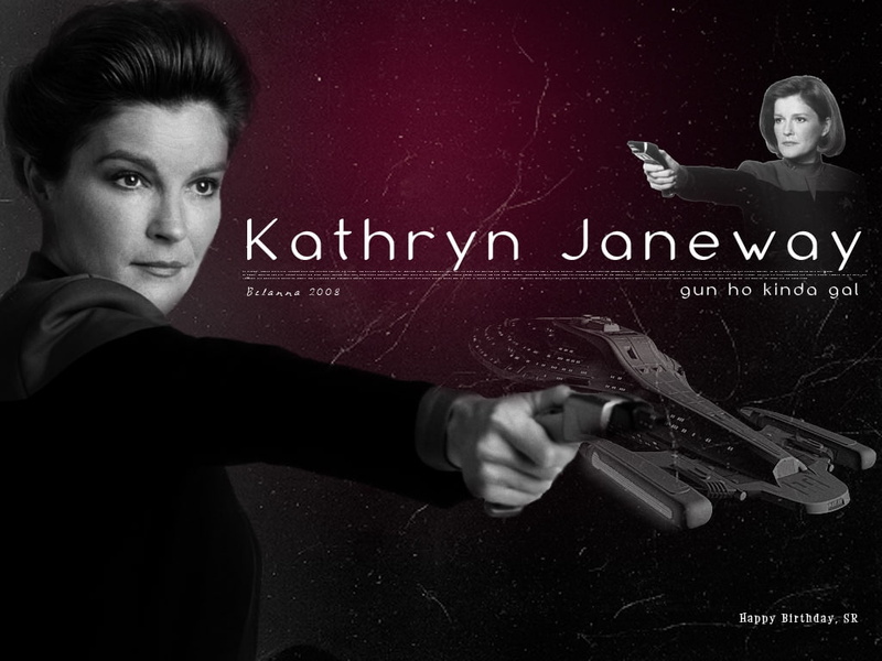 Kathryn Janeway, Voyager, entertainment, series, art, 480P, science, scifi, hd, janeway, ho, fiction, science fiction, kind, kathryn, tv, gal, Star Trek