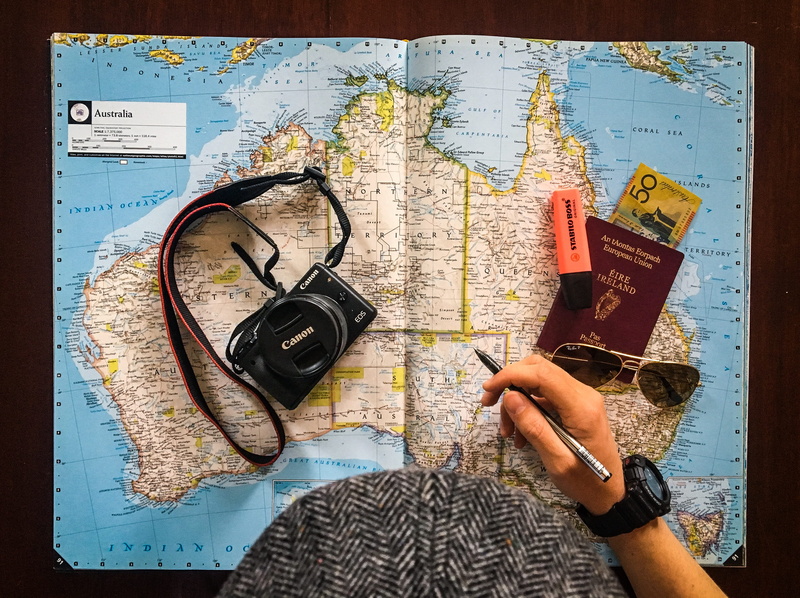 sea, photography, close-up, sydney, camera - Photographic Equipment, journey, passport, flat, australia, explorer, business Travel, road Map, love, exploration