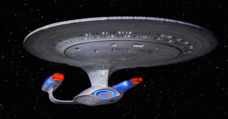 USS Enterprise NCC-1701D, painting, Star Trek, 1080P
