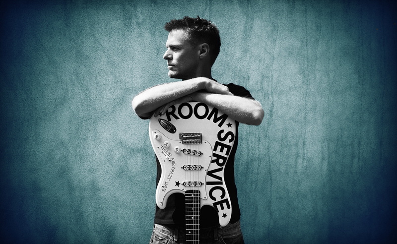 tattoo, lifestyles, Music, Others, young men, wall - building feature, standing, one person, guitar, white, looking at camera, stratocaster, Adams, casual clothing