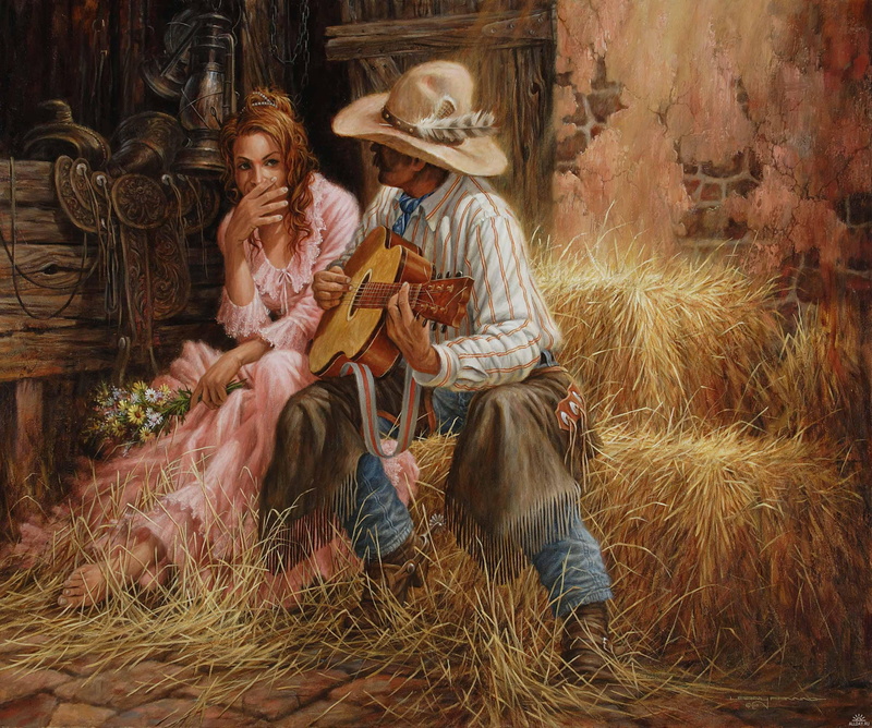 lifestyles, two, hay, statue, straw, playing, sitting, adult, creativity, full length, celebration, sculpture, males, hat, female likeness, woman