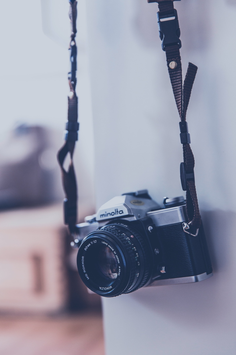 minolla, close-up, 5K, activity, movie camera, indoors, photographing, photo, camera - photographic equipment, retro styled, closeup, focus on foreground