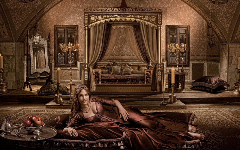 royalty, brown, concubine, sitting, people, christianity, adult, looking at camera, cultures, males, arts And Entertainment, beautiful woman, dress, concepts And Ideas