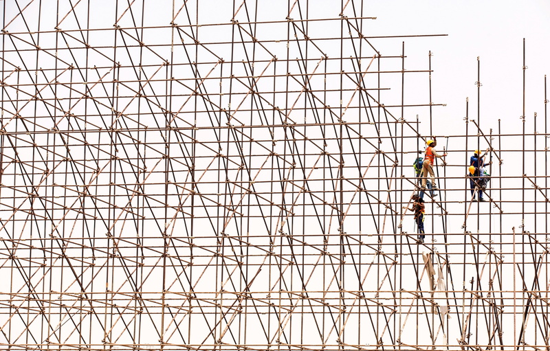 backgrounds, headwear, occupation, coworker, bamboo, structure, helmet, group of people, teamwork, construction site, hat, cooperation, industry, working