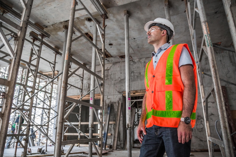 day, engineering, helmet, hardhat, headwear, industry, security, adult, site, Work, Construction, safety, working, construction site, reflective clothing