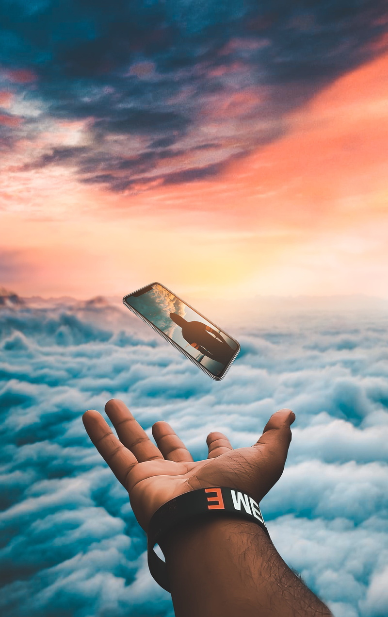 bunch, electronic, new, outdoors, ios, body part, sea, cloud - sky, many, sky, dark, visualization, rendering, lot, display, iphone, real people, mobile