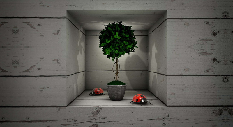 gardening, building, small world, niche, plant, building exterior, built structure, day, flower pot, wall - building feature, hanging, green color, wood - material