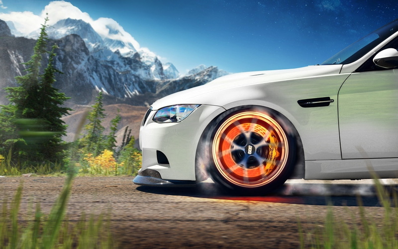 caliper, white, 1080P, tuning, bmw