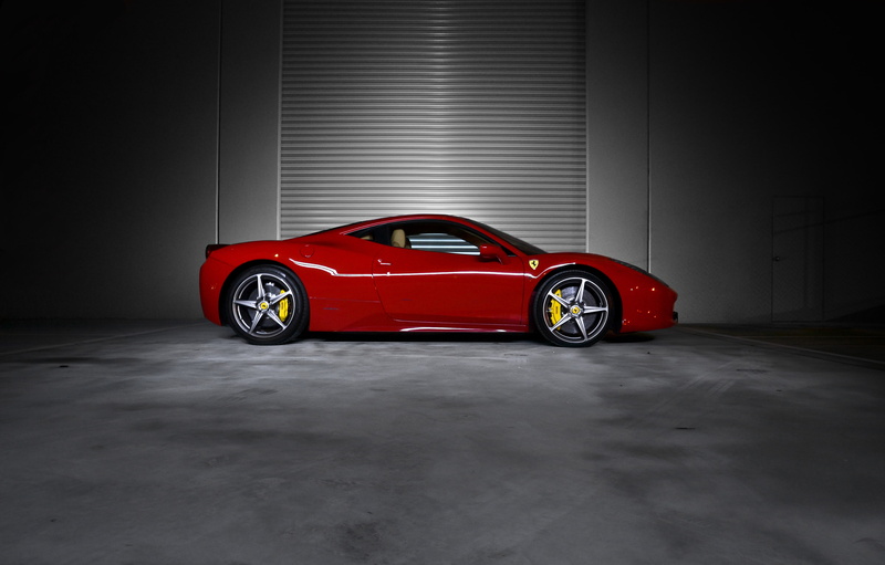 red, 4K, calipers, profile, 458 italia, drives, Ferrari
