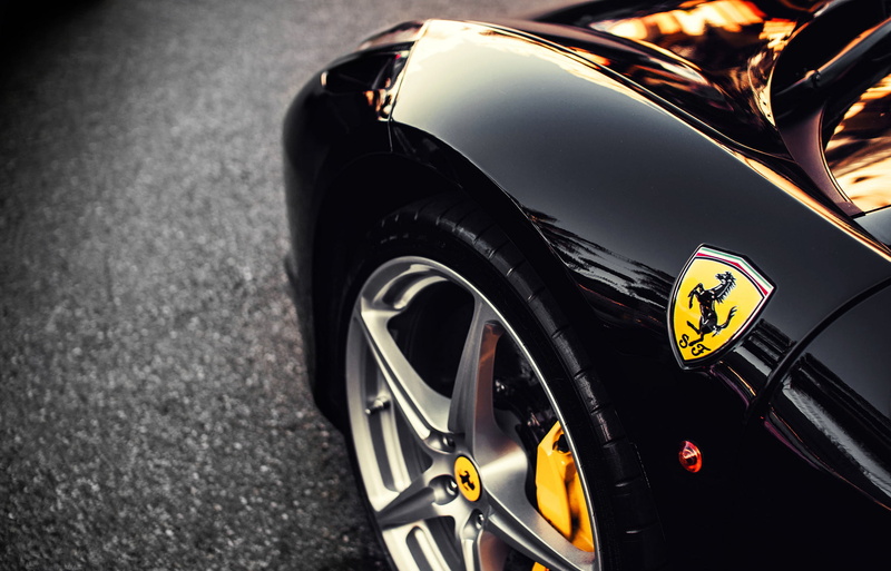 stationary, city, elegance, speed, fuel and Power Generation, shiny, asphalt, black, reflection, vignette, focus on foreground, land Vehicle, no People