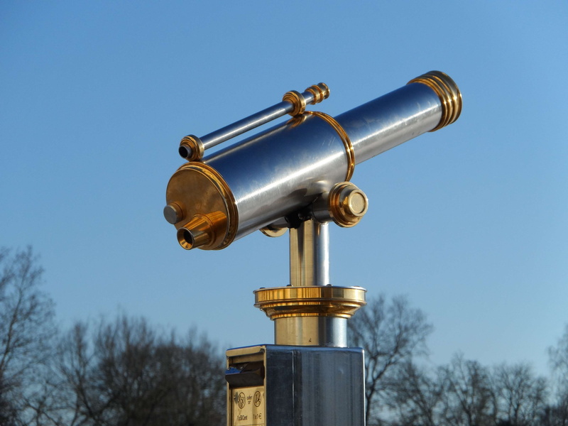 mechanism, optics, close-up, device, outdoors, hand-held telescope, 4K, silver colored, coin-operated binoculars, apparatus, no people, day, astronomy