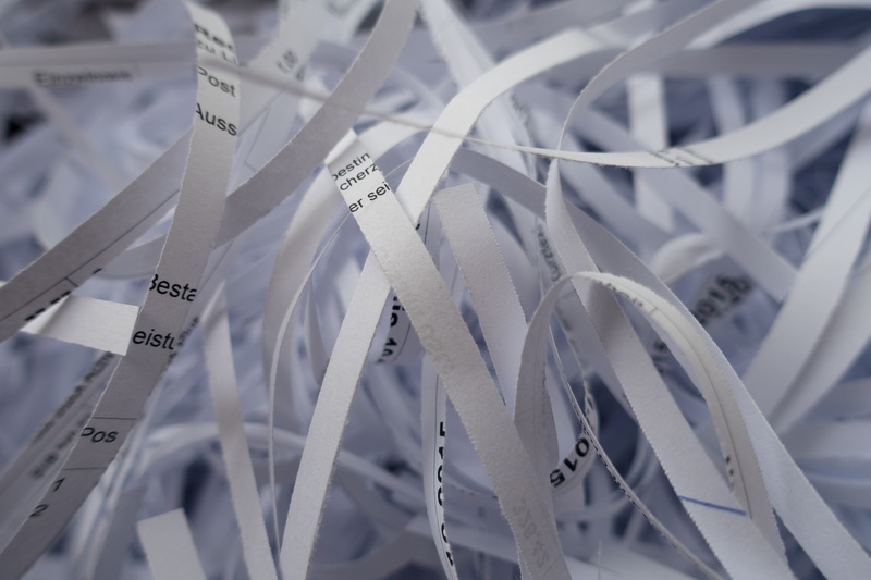 5K, shredded, indoors, shredded paper, studio shot, background, abundance, scraps, still life, communication, no people, white color, stripes, chaos, device