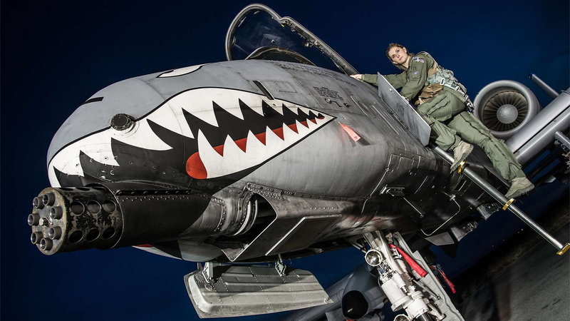 anti-tank, attack, night, Kayla Bowers, Republic, nose art, USAF, Warthog, girl, pilot, cabin, 1080P, A-10 Thunderbolt II