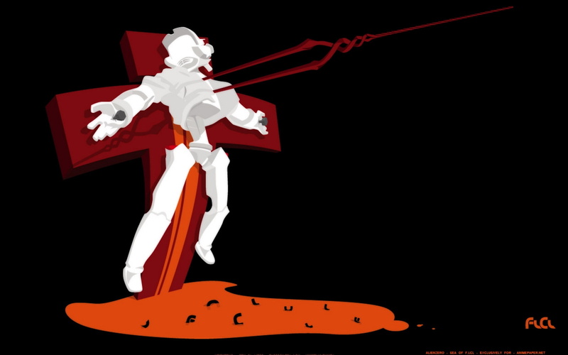 flcl, cooly, genesis, neon genesis evangelion, fooly, digital, 720P, vectors, parody, canti, anime, art, hd, neon, evangelion, minimalistic, FLCL Fooly Cooly