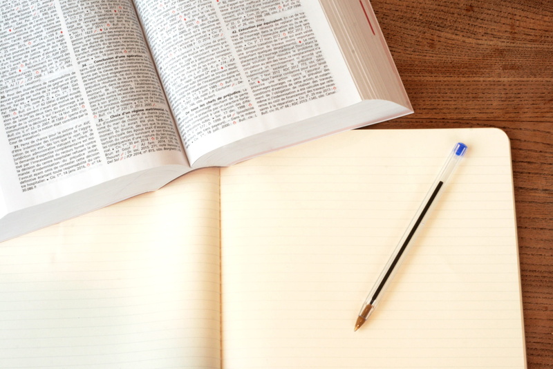 note pad, studying, study, writing instrument, work, diary, still life, justice, high angle view, blue, ballpoint, table, wood - material, right, communication