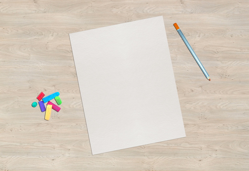 draw, no people, white, white color, high angle view, drawing, top, chalks, backgrounds, education, art, desk, pencil, empty, wood - Material, offspring
