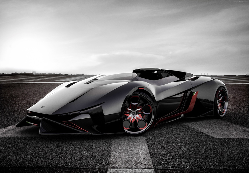 Concept, 4k, 3D, Lamborghini Diamante, 4K, Electric cars