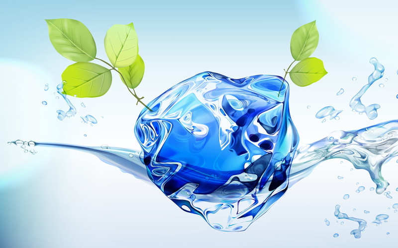 ovate, drops, beautiful, 1080P, amazing, leaf, water, eco, 3d, 3d art