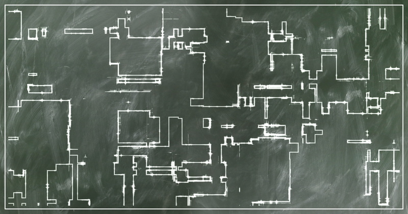 Floor Plan, 8K, formula, science, no people, Building, chalk, indoors, architecture, full frame, illuminated, classroom, message, blackboard, Board, rectangular
