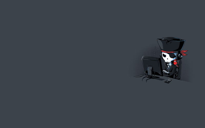 internet, 1080P, computer, humor, minimalism, pirates
