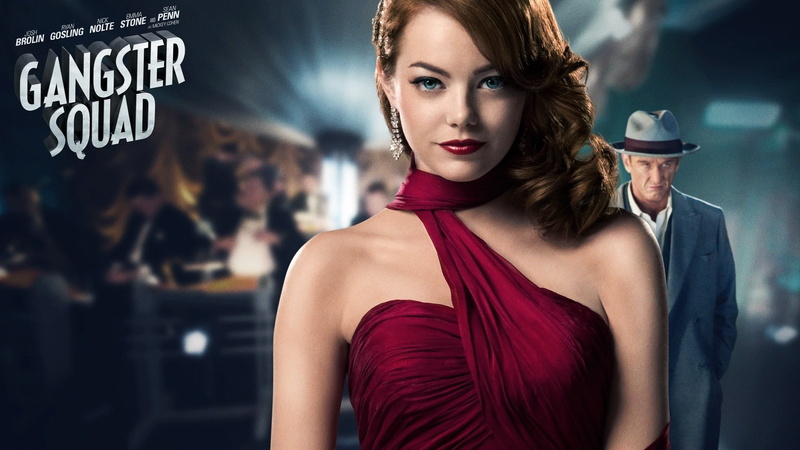 gangster, squad, women, portrait, hairstyle, people, Emma Stone, elegance, movies, 1080P, arts culture and entertainment, red, Gangster Squad, clothing