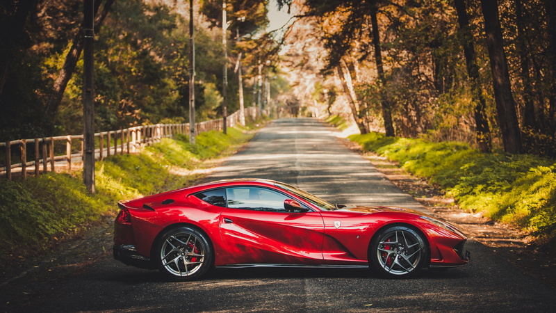 Car, Sport Car, Ferrari 812 Superfast, Red Car, Supercar, Ferrari, 5K, Vehicle