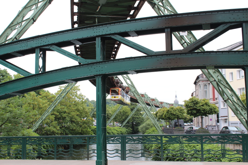 metal, architecture, germany, wuppertal, built structure, day, transportation, nature, wupper, city, outdoors, engineering, 1912, schwebebahn, sky, connection