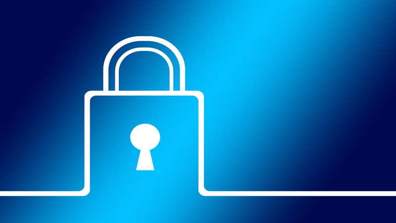 technology, 5K, computer science, wireless technology, computer icon, accessibility, computer, blue background, castle, security, digital, protection