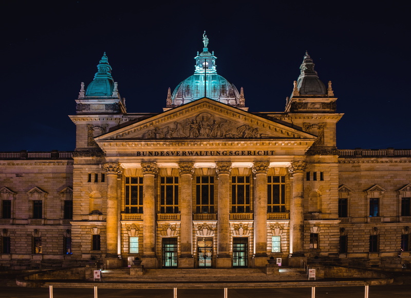 dome, court, supreme administrative court, nighttime, government, architecture, illuminated, leipzig, the past, travel destinations, night, facade, sculpture