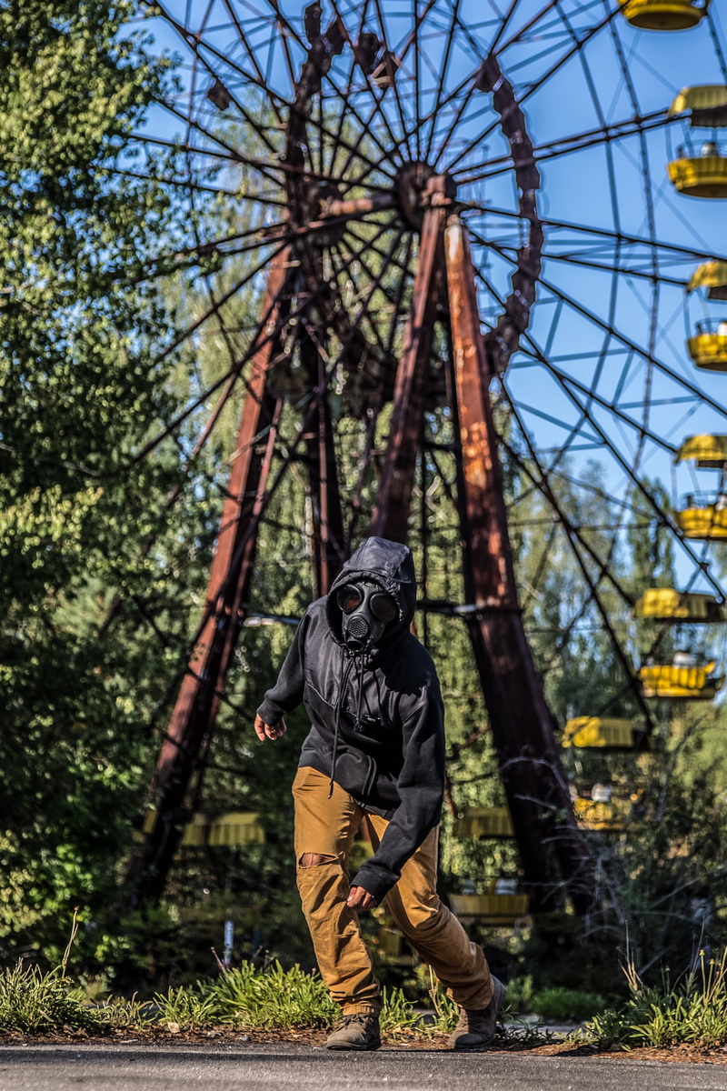 one person, nuclear power plant, tree, chernobyl, urban explorer, radiation, infested, plant, standing, clothing, sunlight, pforphoto, front view, uniform