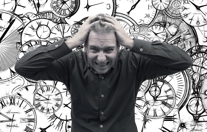 hurry, time, amount of time, head, silhouettes, clock face, irritation, one person, personal, relativity, casual clothing, present, seconds, pay, time pressure