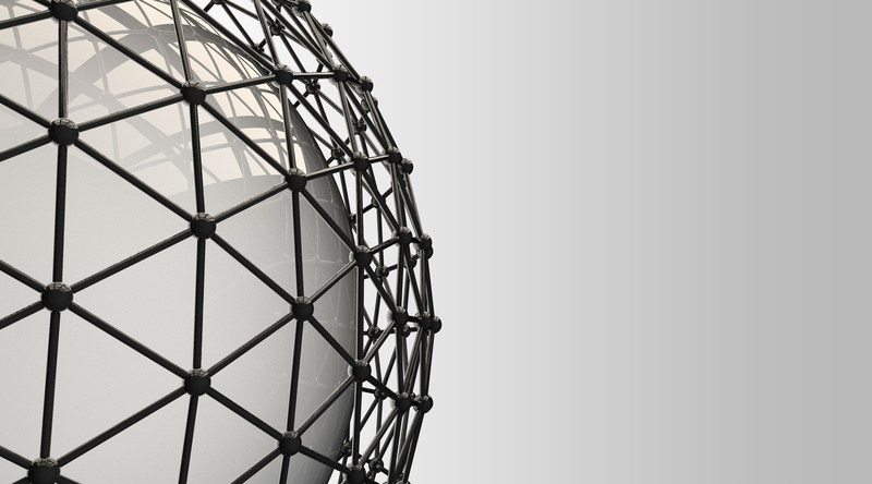 air, array, Artistic, atom, clear sky, geometric shape, grayscale, low angle view, white, design, apple, sphere, architecture, architectural feature, hd